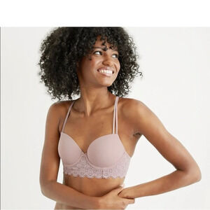 New Aerie Real Happy Demi Lightly Lined Bra 
Taupe